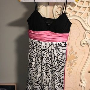 PARTY DRESS BLACK WHITE PINK BOW SIZE 11, sweet 16, any party